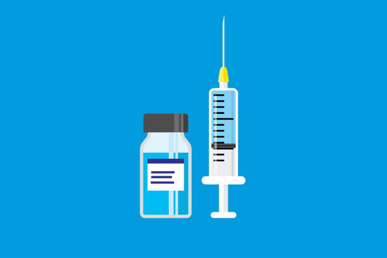 COVID Vaccine shot and vial