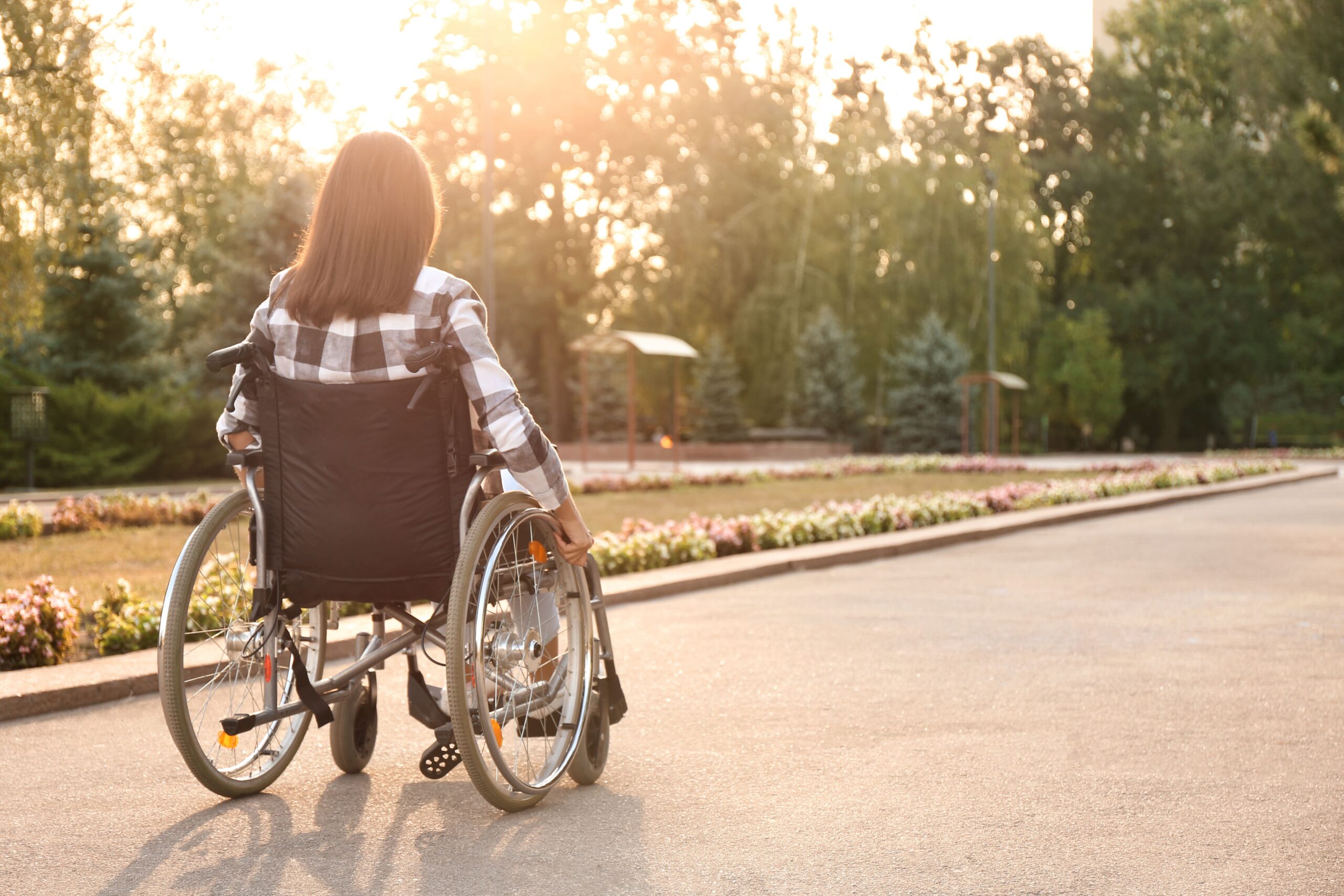 woman using a wheelchair